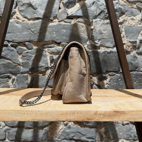 Saint Laurent Taupe Vintage Leather Niki Baby Monogram Chain Bag - Picture 3 of 16